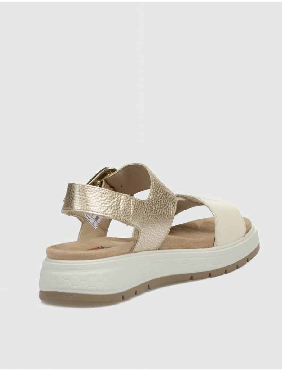 SANDALIA FLUCHOS F2166 PLATINO