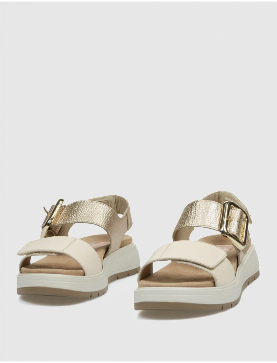 SANDALIA FLUCHOS F2166 PLATINO