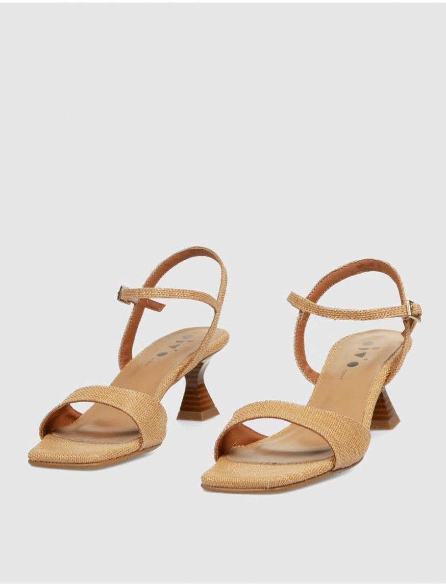 SANDALIA OBVIO SHOES DINA NATURAL