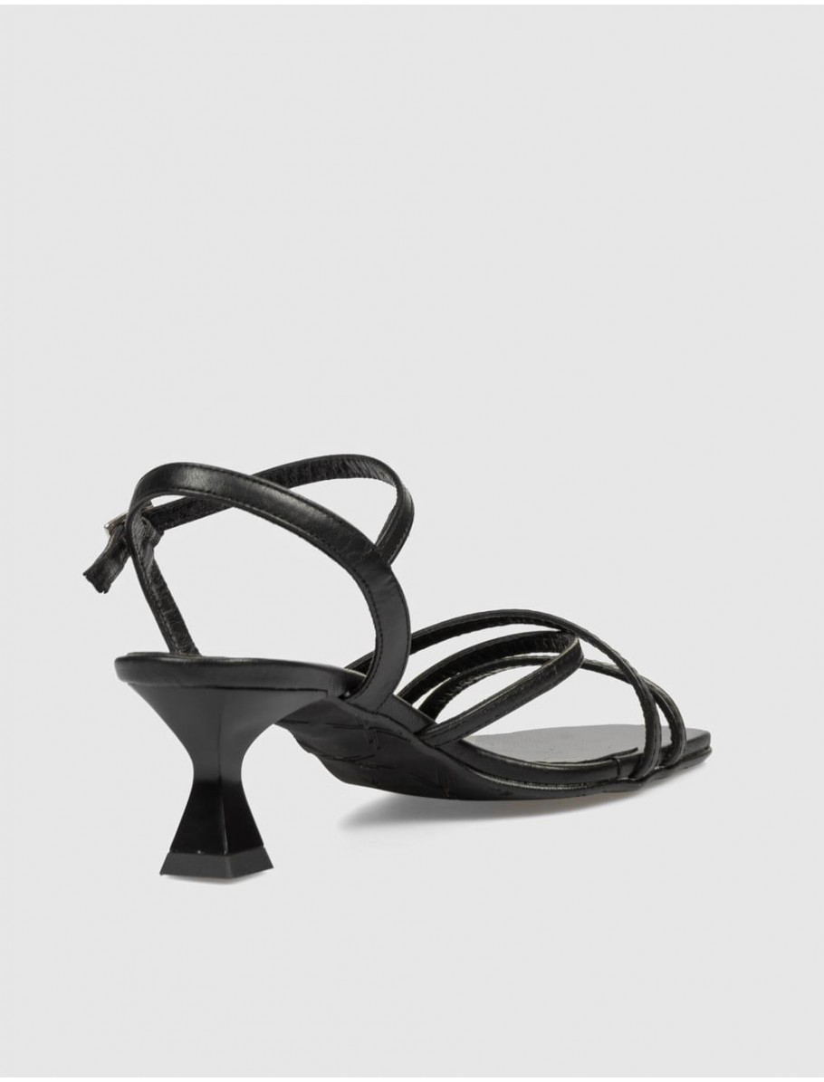 SANDALIA OBVIO SHOES KHALI NEGRO