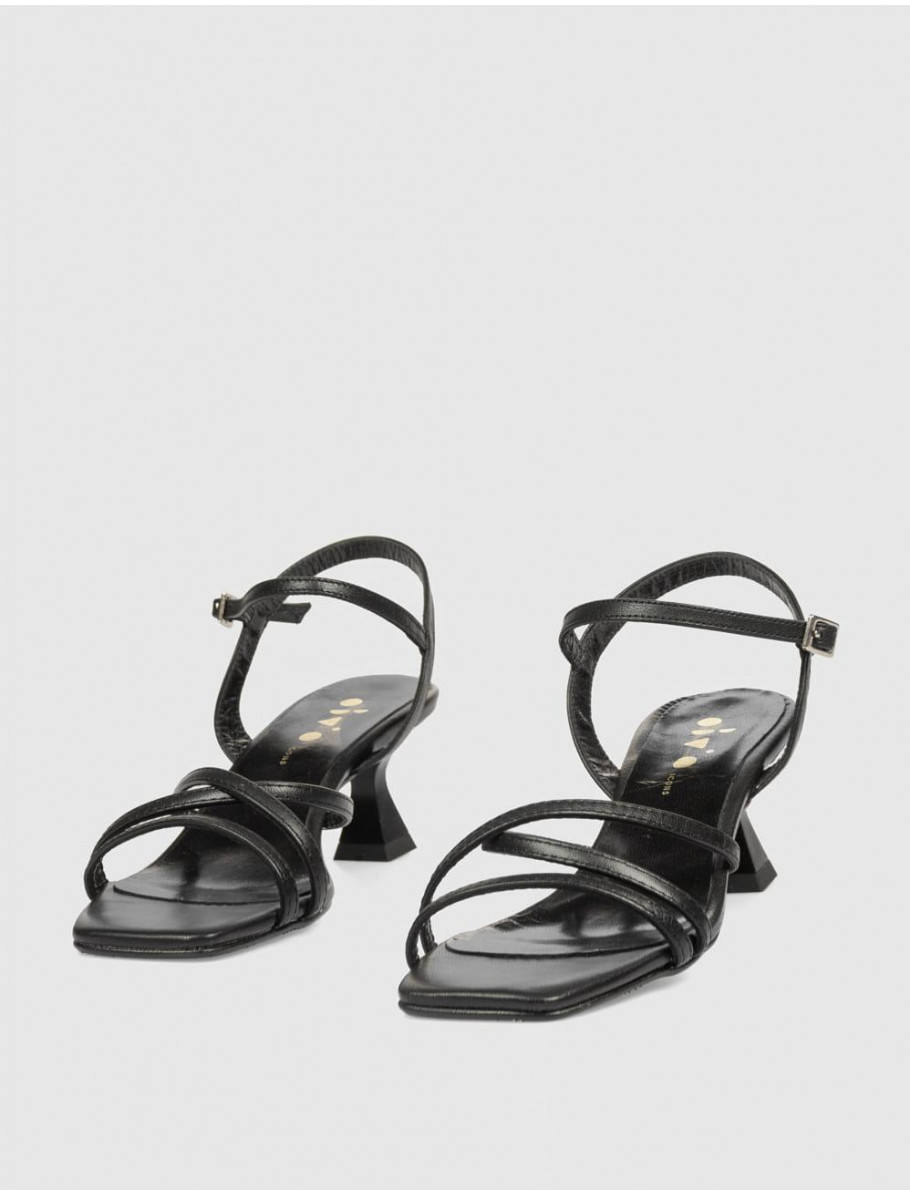 SANDALIA OBVIO SHOES KHALI NEGRO