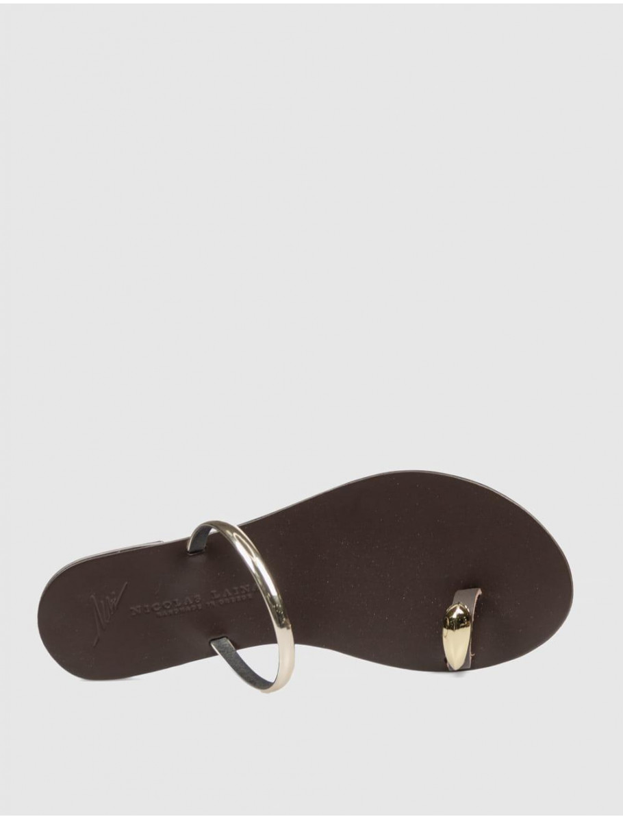 SANDALIA DE DEDO NICOLAS LAINAS 313 LT ORO