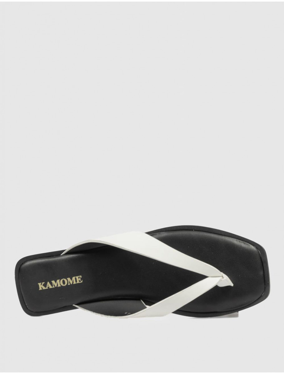 SANDALIA DE DEDO KAMOME TRENDS ROMAN BLANCO