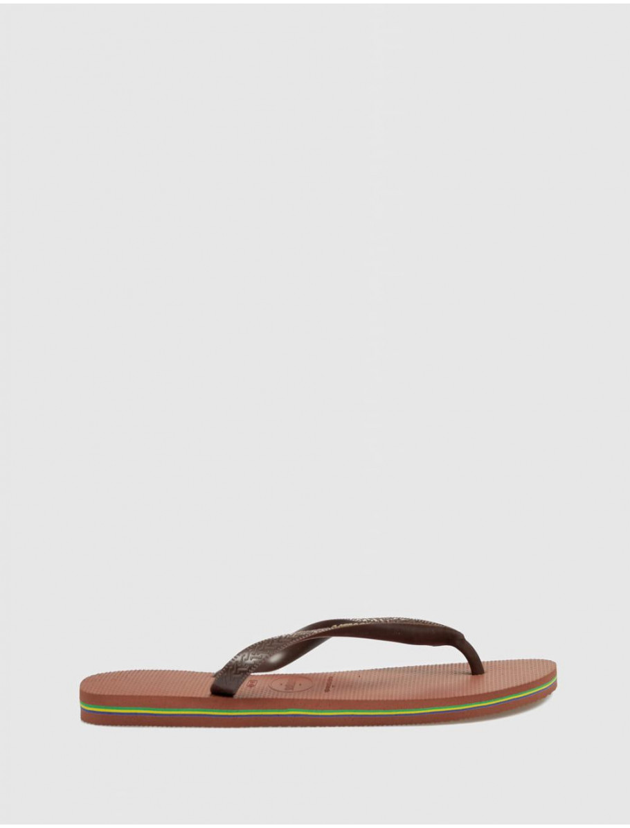 CHANCLA HAVAIANAS BRASIL LOGO CUERO