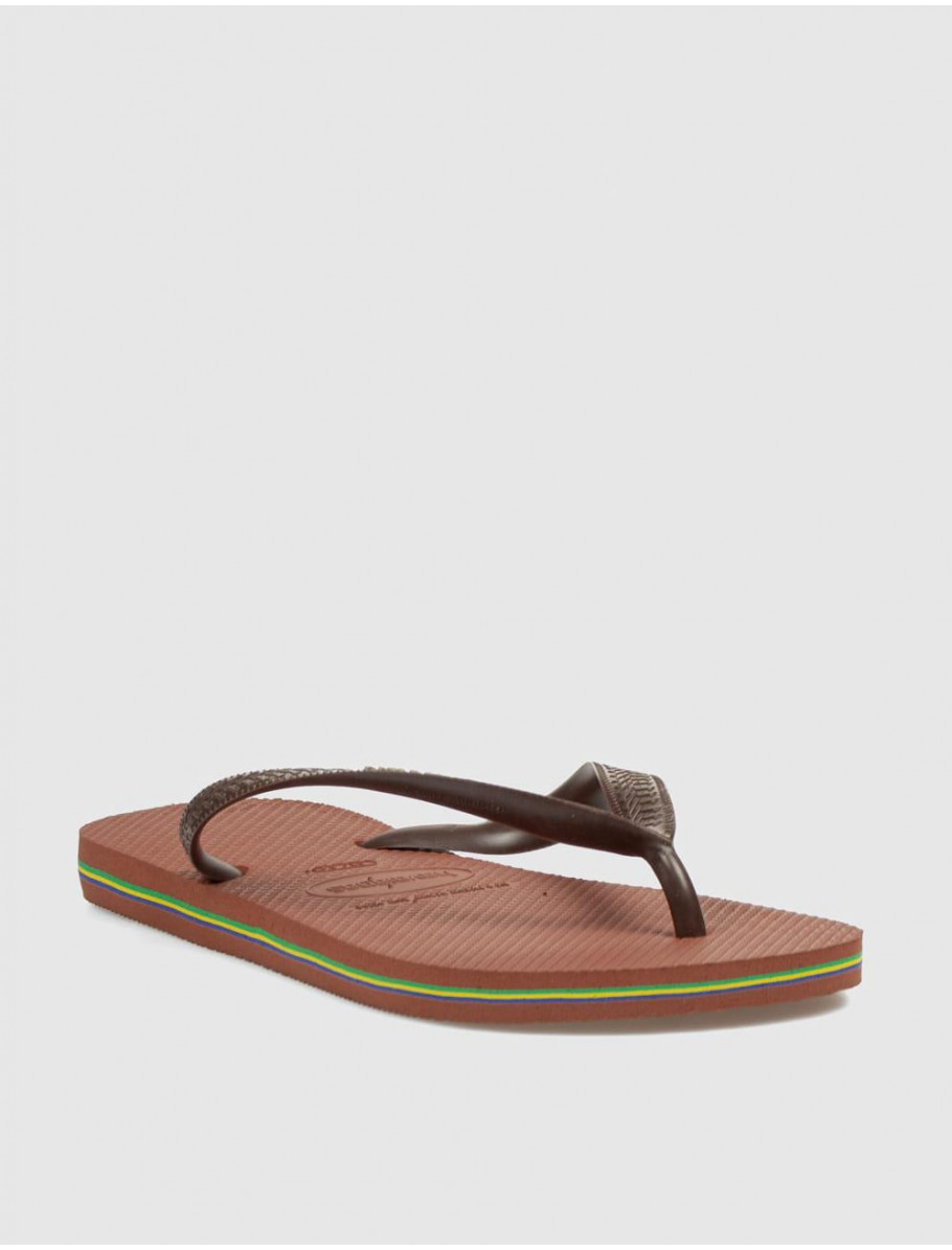 CHANCLA HAVAIANAS BRASIL LOGO CUERO