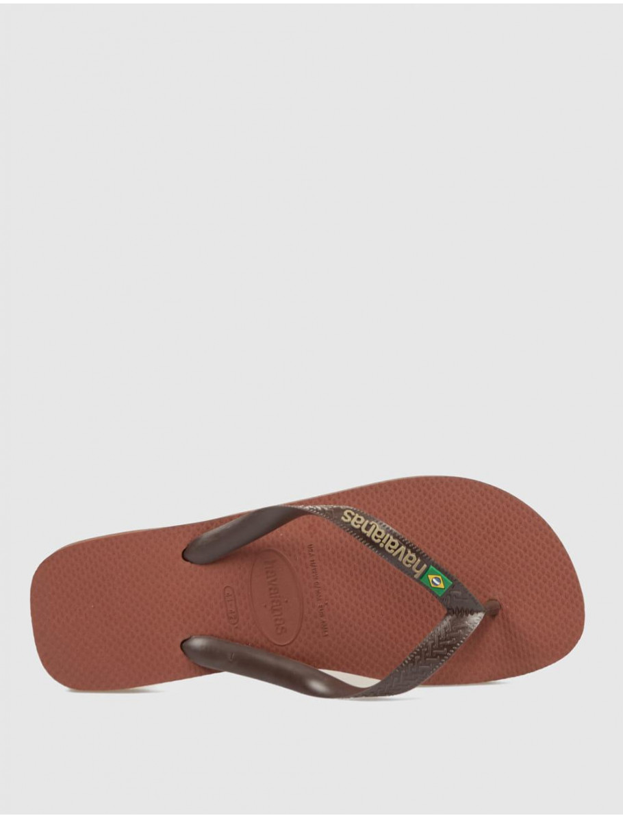 CHANCLA HAVAIANAS BRASIL LOGO CUERO