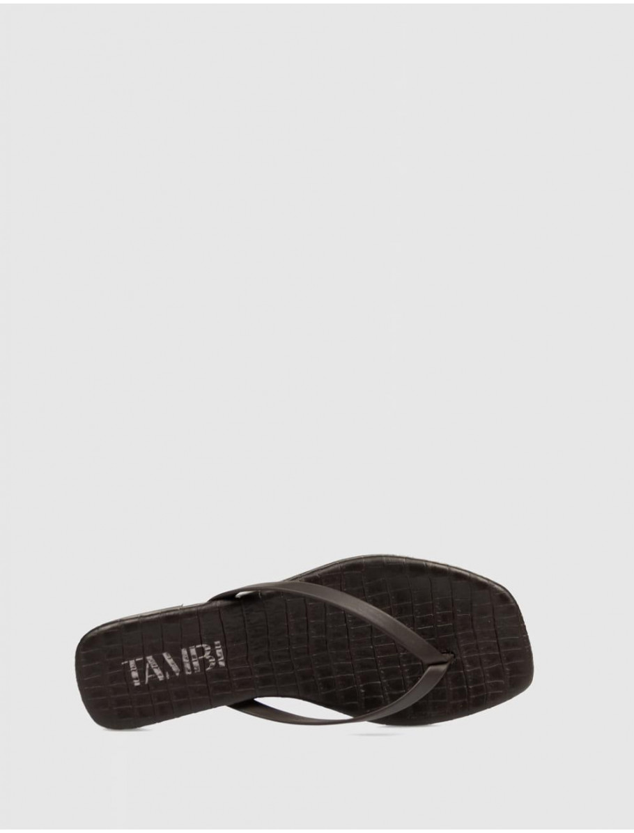 SANDALIA DE DEDO TAMBI 7700367 MARRoN