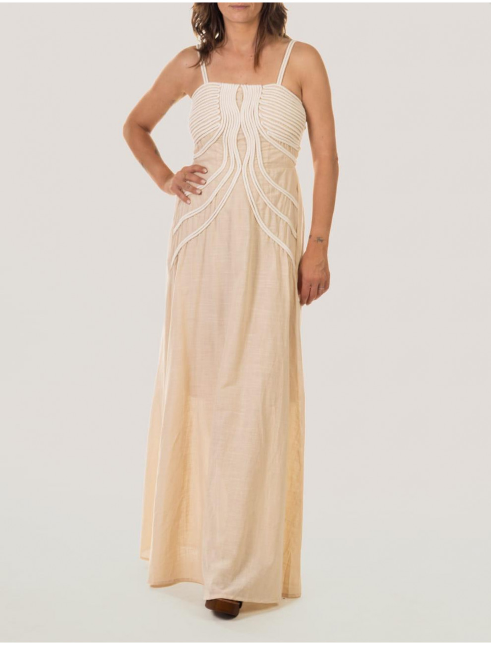 VESTIDO OBVIO LORO BEIG