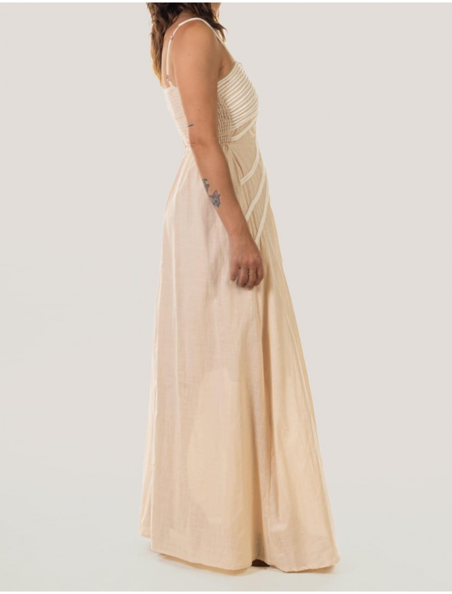 VESTIDO OBVIO LORO BEIG