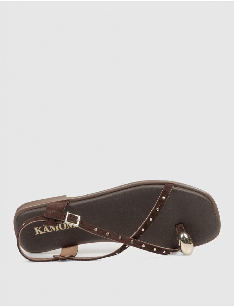 SANDALIA DE DEDO KAMOME KARIM MARRoN