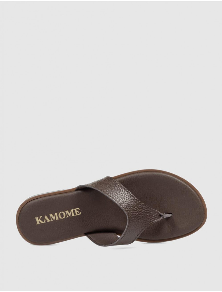 SANDALIA DE DEDO KAMOME BOADA MARRoN