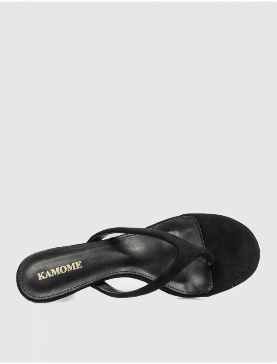 SANDALIA DE DEDO KAMOME TRENDS RAY NEGRO