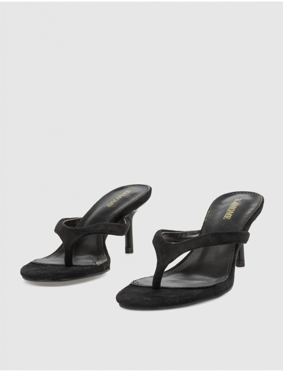 SANDALIA DE DEDO KAMOME TRENDS RAY NEGRO