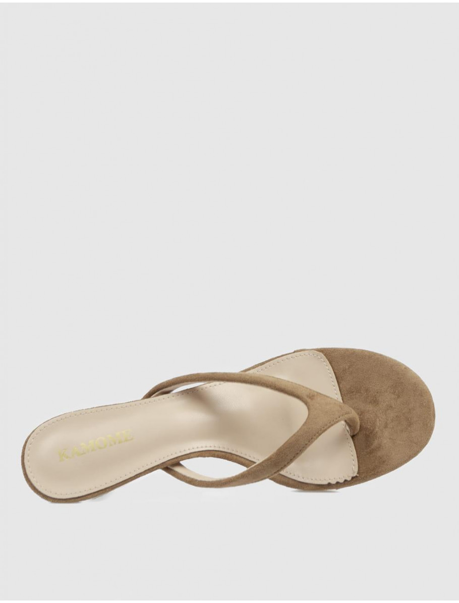 SANDALIA DE DEDO KAMOME TRENDS RAY TAUPE