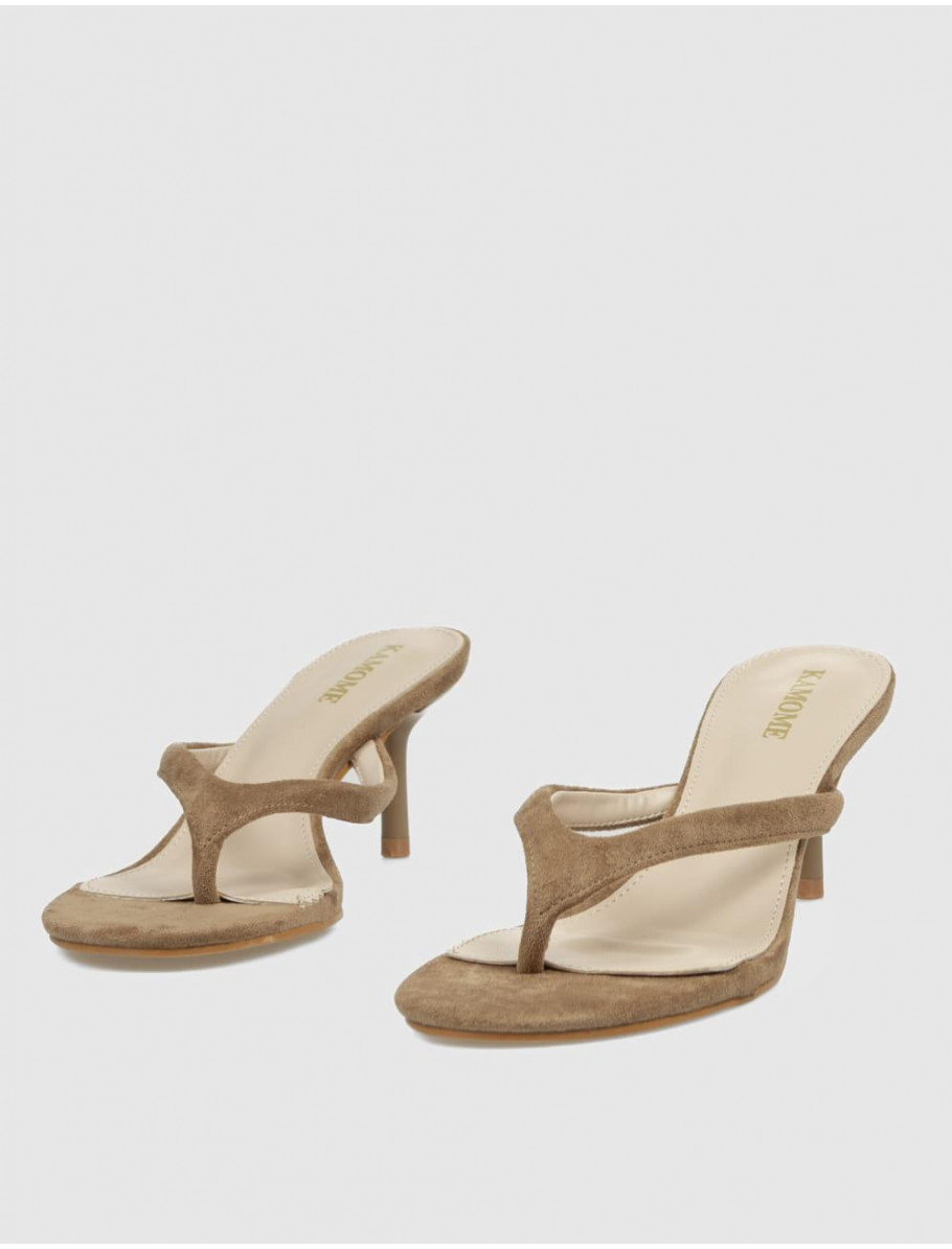 SANDALIA DE DEDO KAMOME TRENDS RAY TAUPE