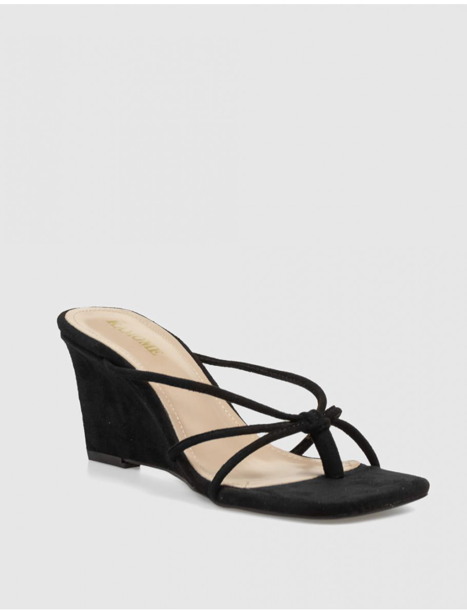 SANDALIA DE DEDO KAMOME TRENDS ZIRES NEGRO