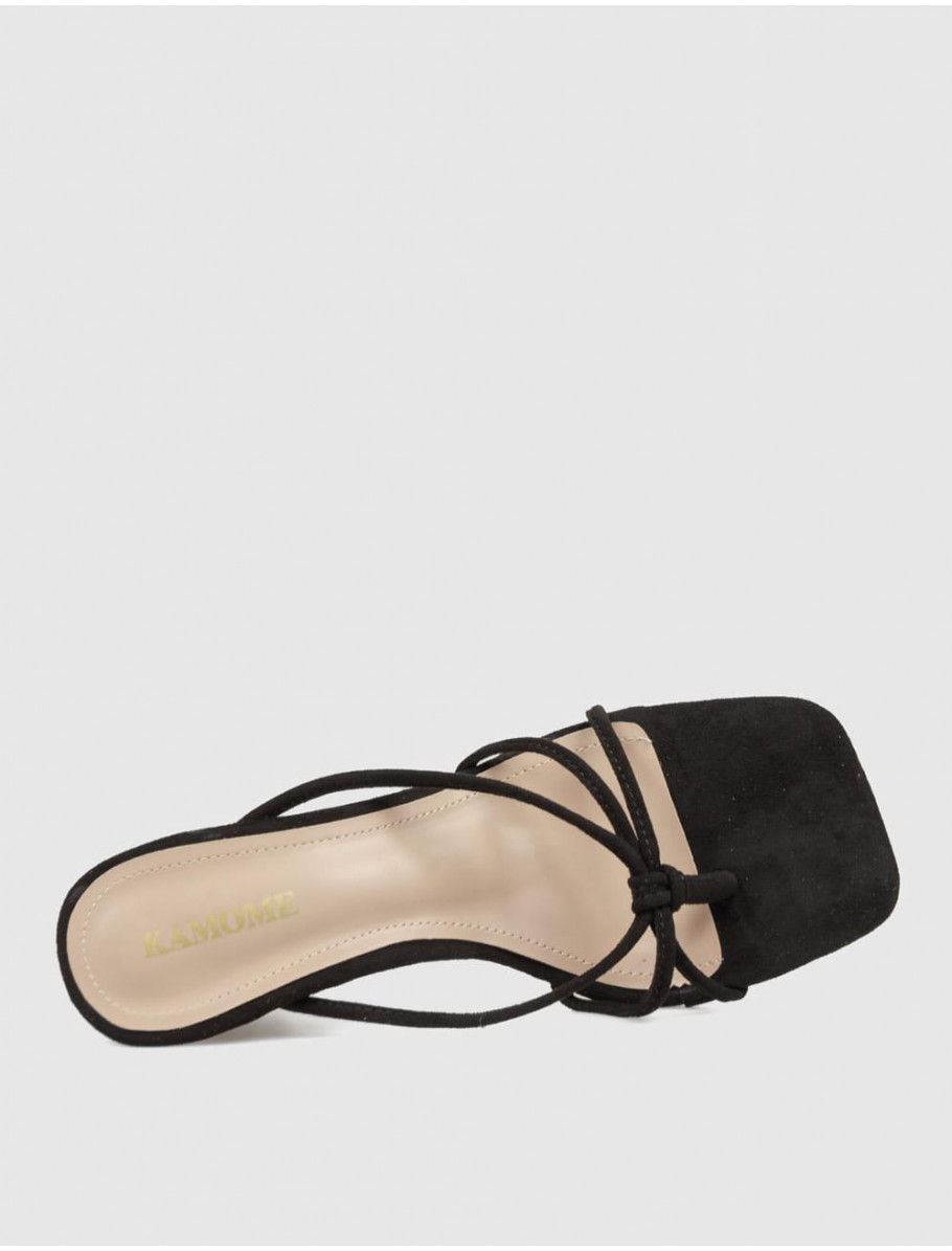 SANDALIA DE DEDO KAMOME TRENDS ZIRES NEGRO