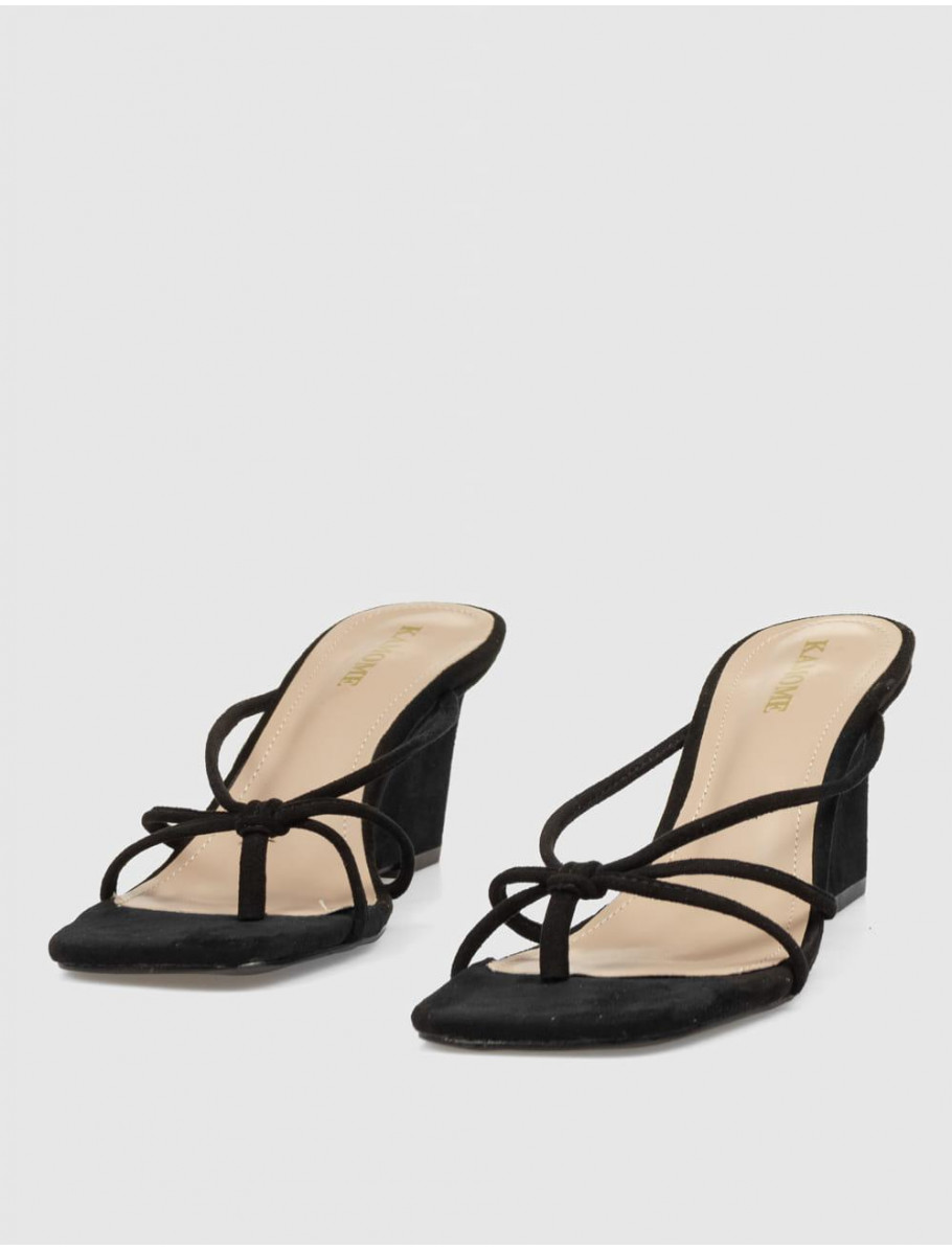 SANDALIA DE DEDO KAMOME TRENDS ZIRES NEGRO