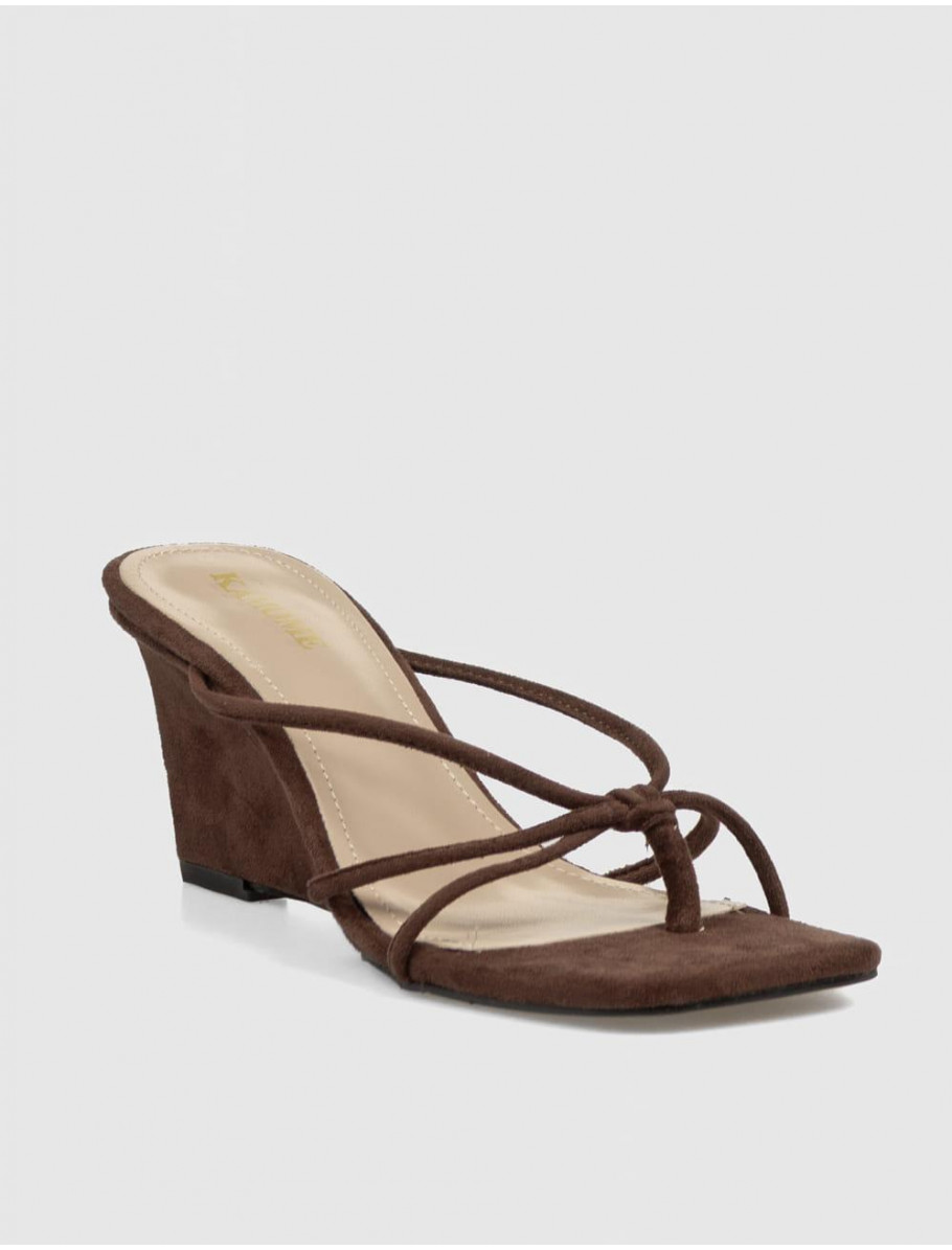 SANDALIA DE DEDO KAMOME TRENDS ZIRES MARRoN