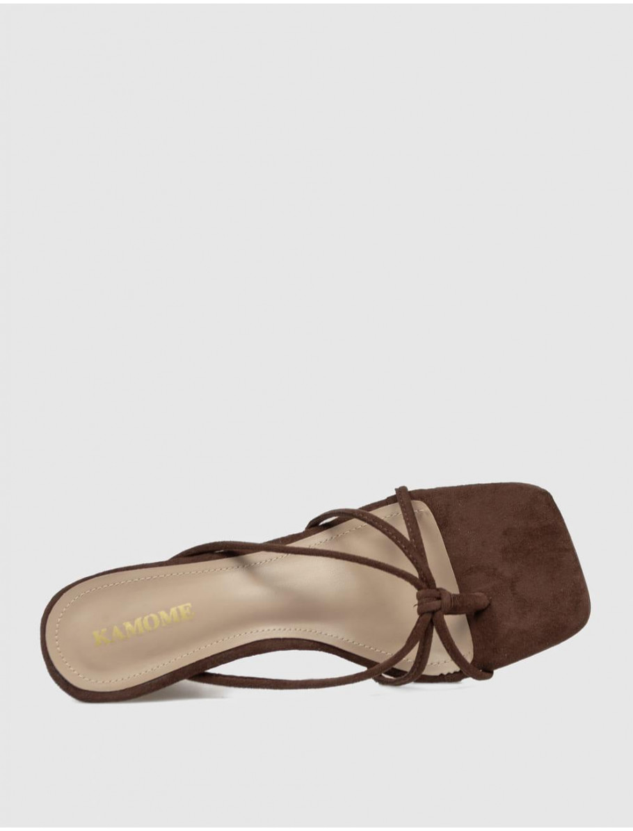 SANDALIA DE DEDO KAMOME TRENDS ZIRES MARRoN