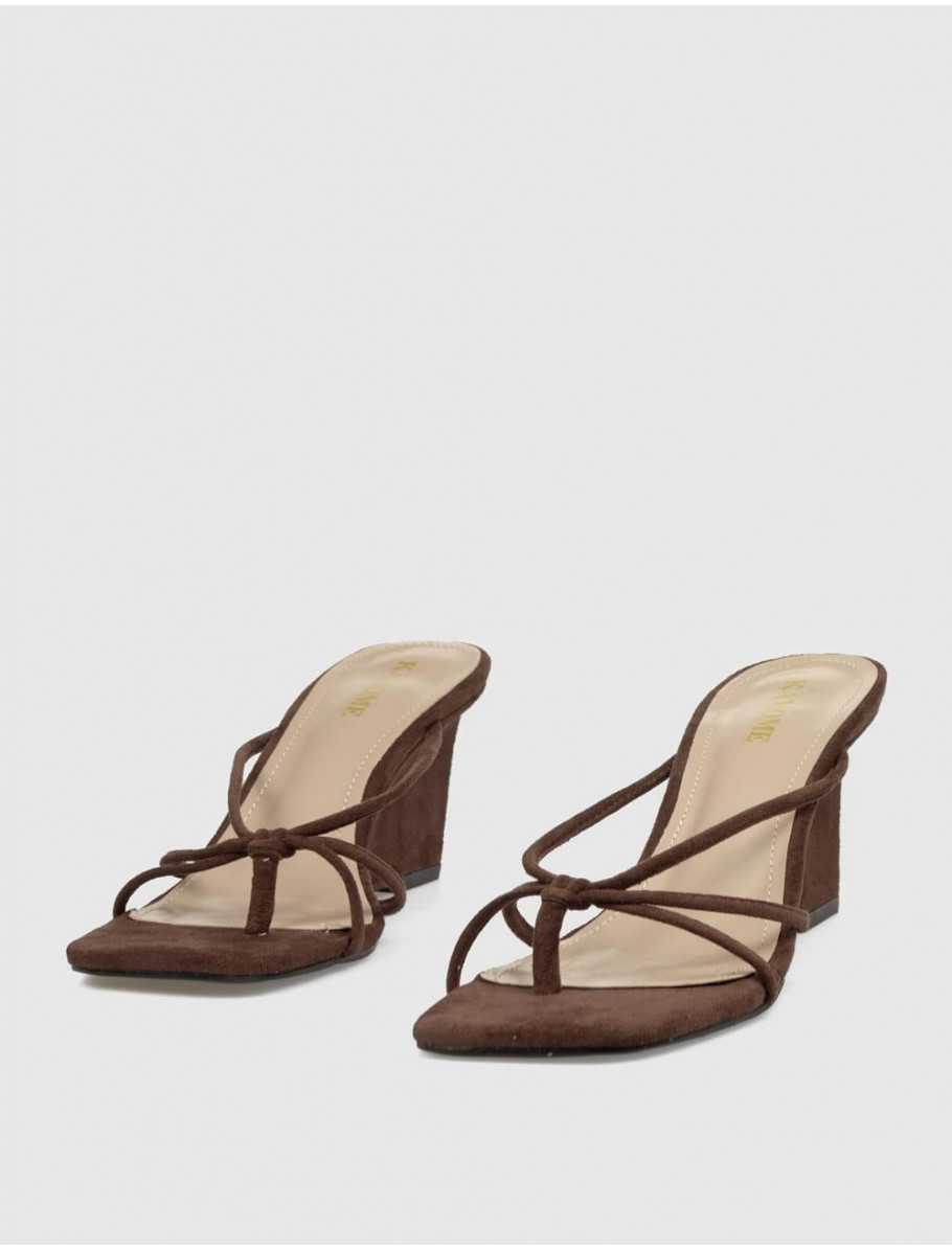 SANDALIA DE DEDO KAMOME TRENDS ZIRES MARRoN