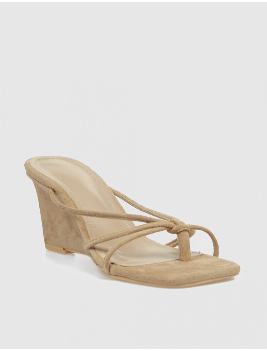 SANDALIA DE DEDO KAMOME TRENDS ZIRES TAUPE