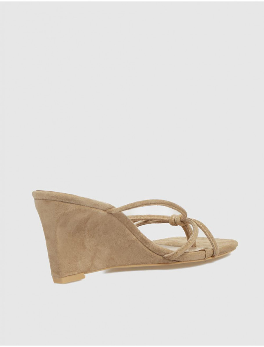 SANDALIA DE DEDO KAMOME TRENDS ZIRES TAUPE