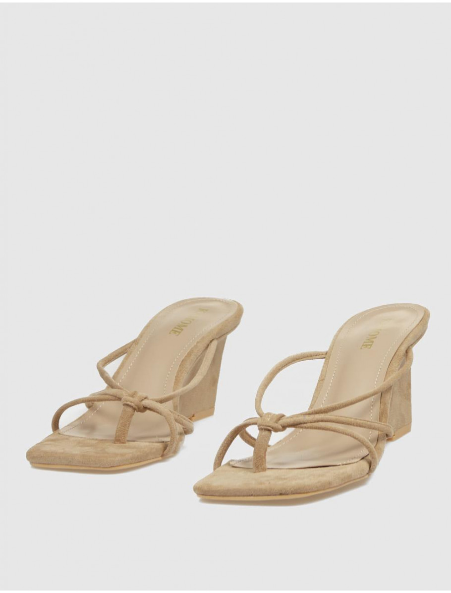 SANDALIA DE DEDO KAMOME TRENDS ZIRES TAUPE
