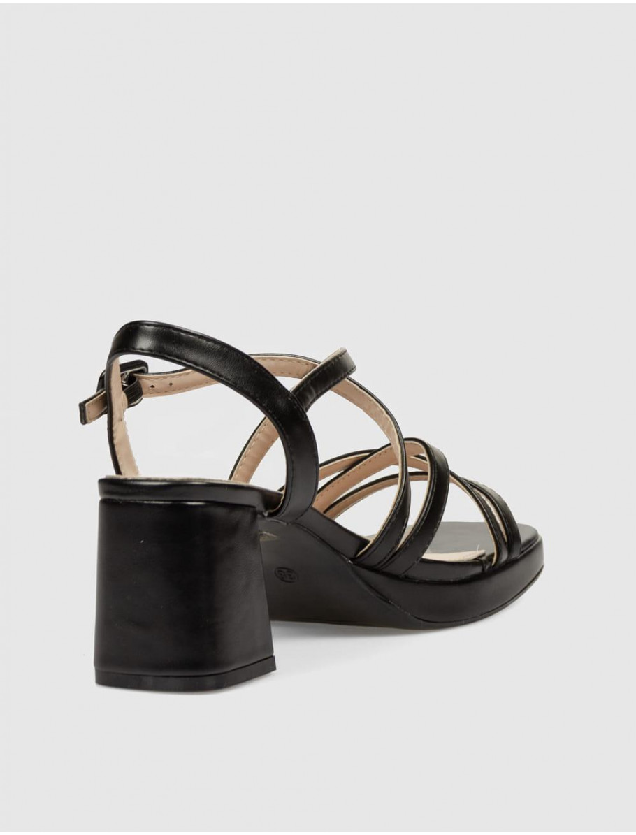 SANDALIA KAMOME TRENDS BUCCI NEGRO