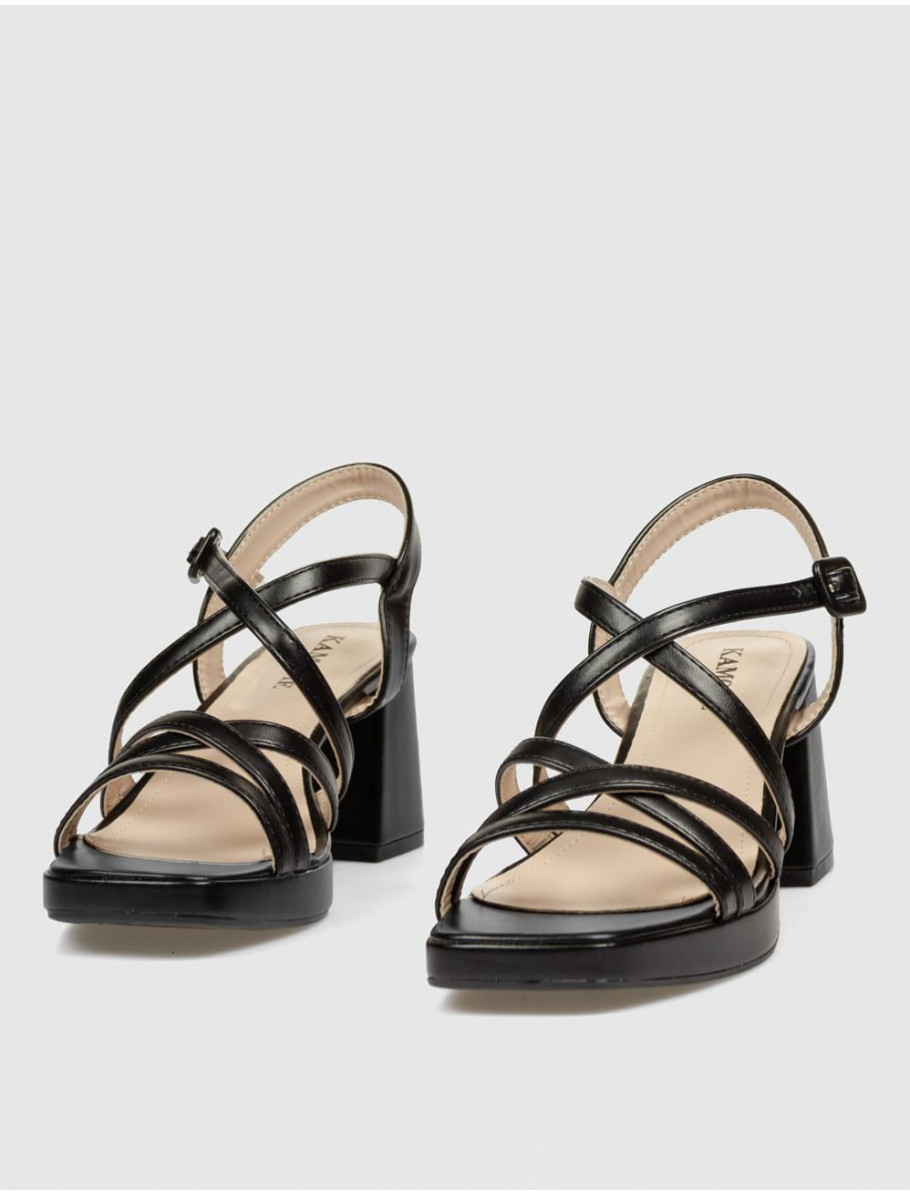 SANDALIA KAMOME TRENDS BUCCI NEGRO