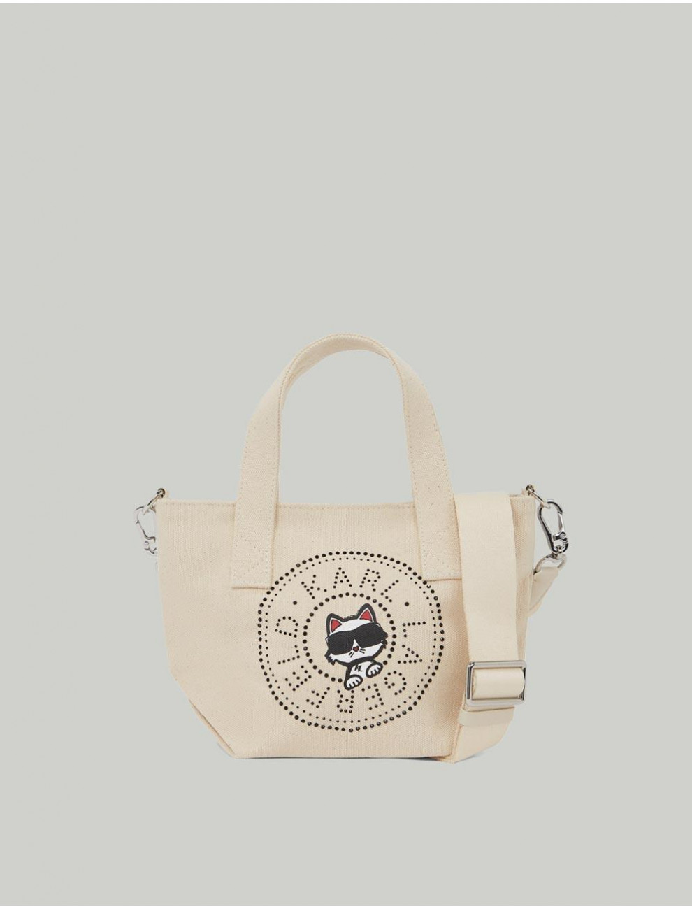 BOLSO KARL LAGERFED IKON CIRCLE CHOUP RH SM BEIG
