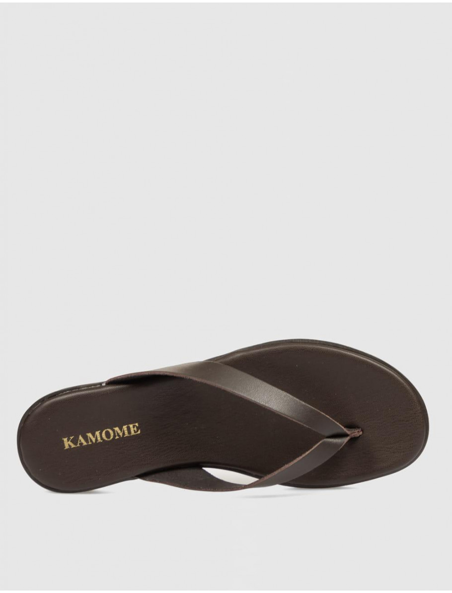 SANDALIA DE DEDO KAMOME ENDY MARRoN