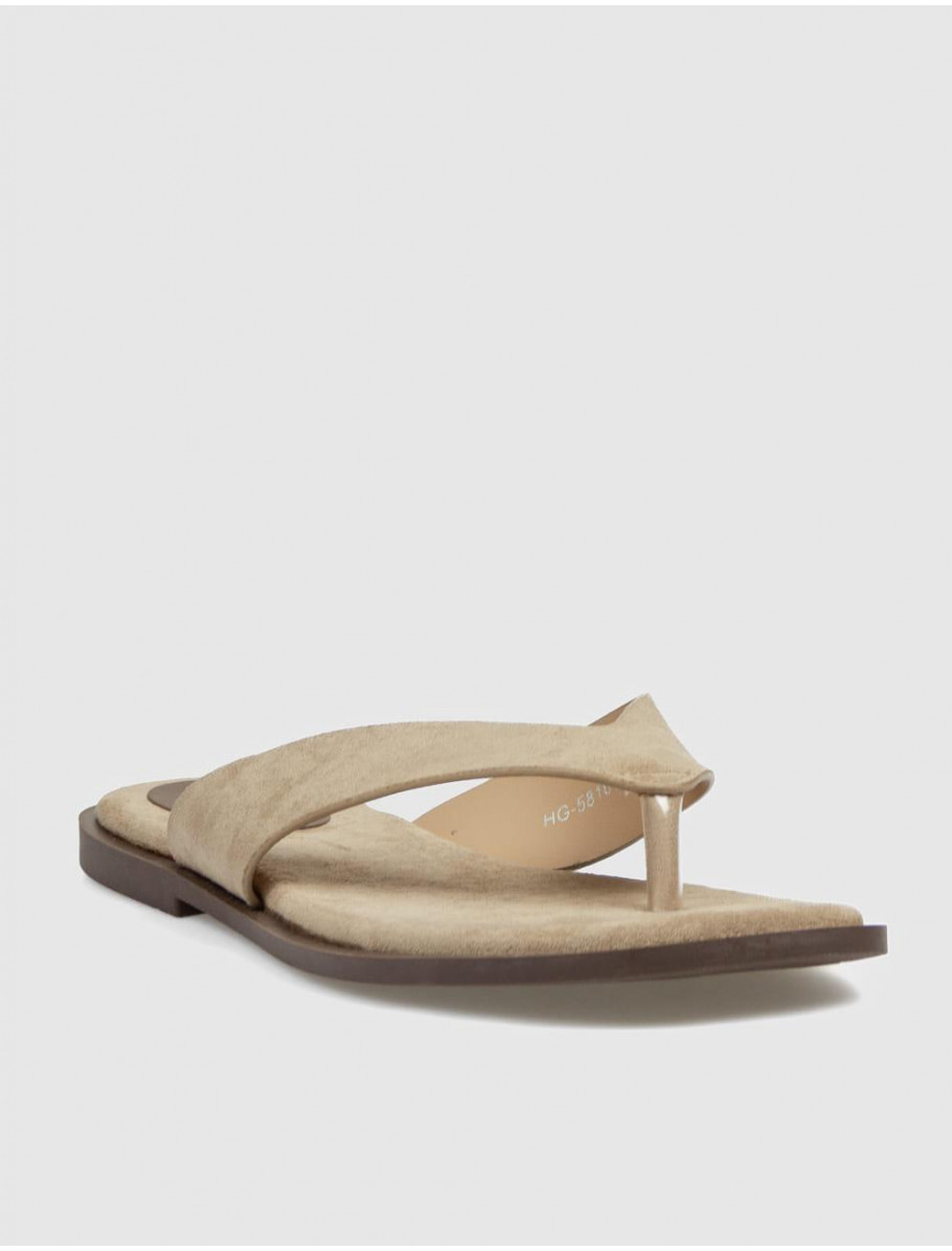SANDALIA DE DEDO KAMOME TRENDS MICOL BEIG