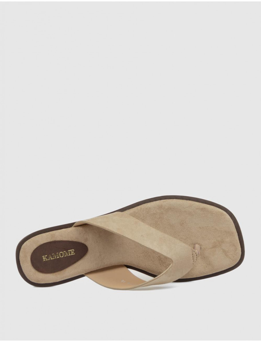 SANDALIA DE DEDO KAMOME TRENDS MICOL BEIG