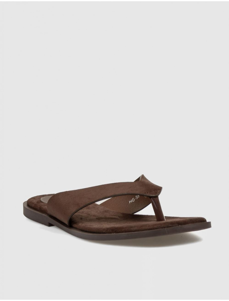 SANDALIA DE DEDO KAMOME TRENDS MICOL MARRoN