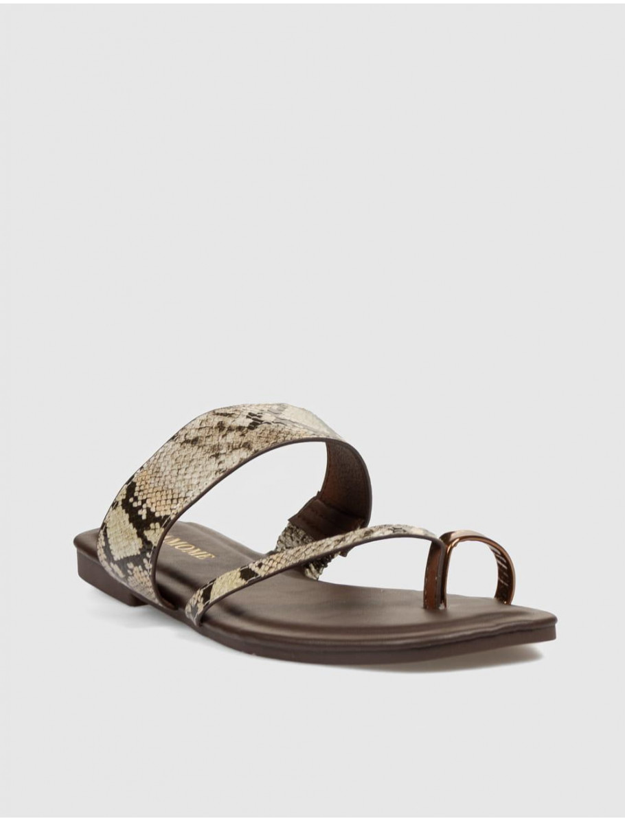 SANDALIA DE DEDO KAMOME TRENDS ROMELLI SERPIENTE