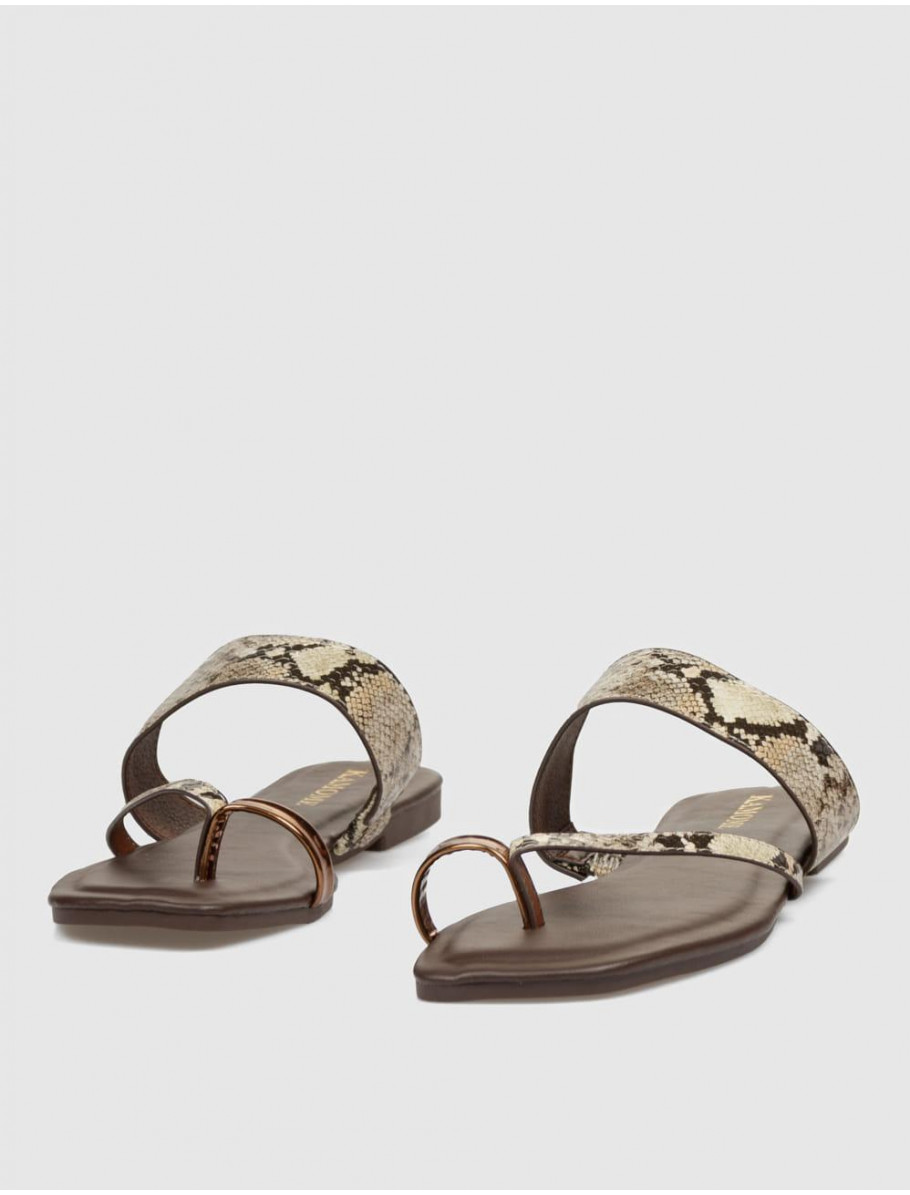 SANDALIA DE DEDO KAMOME TRENDS ROMELLI SERPIENTE