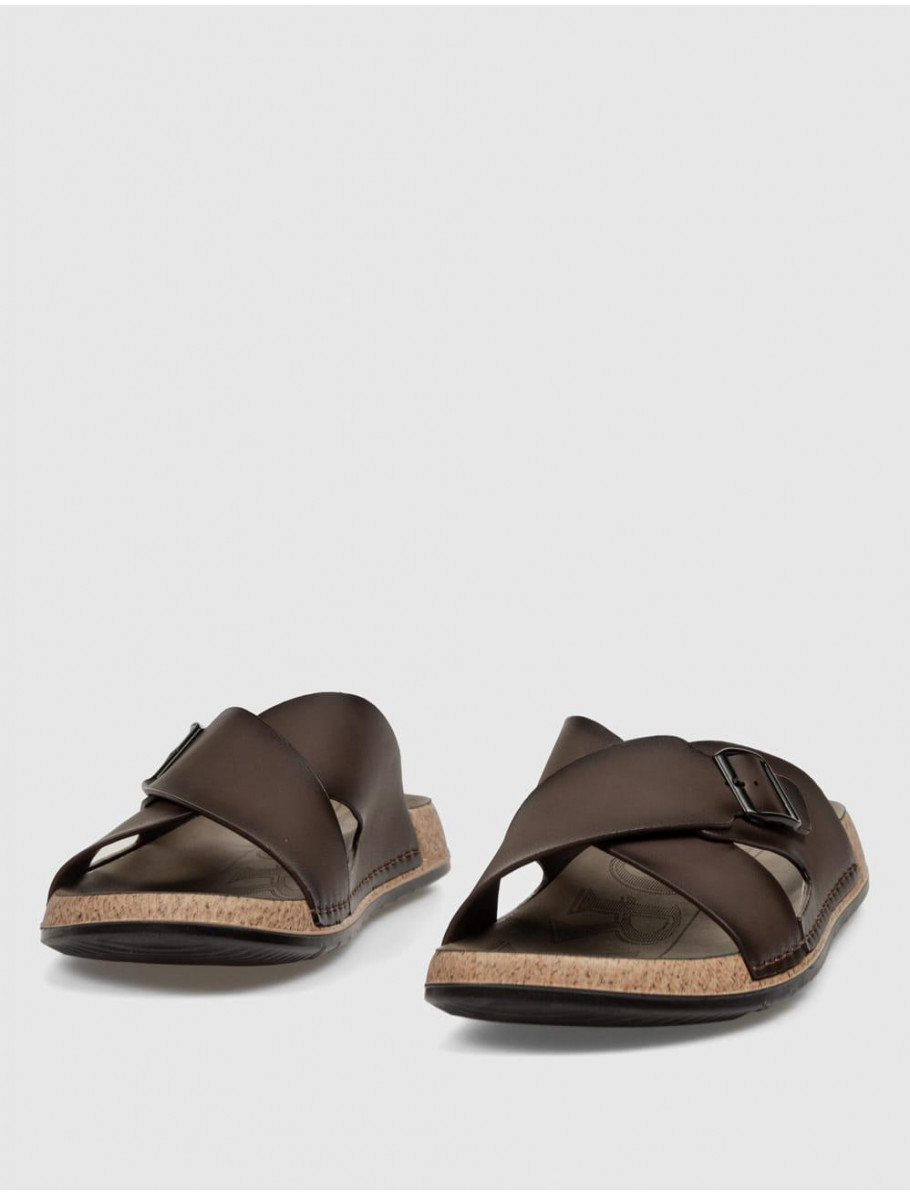 SANDALIA KAMOME TRENDS GUNAS MARRoN