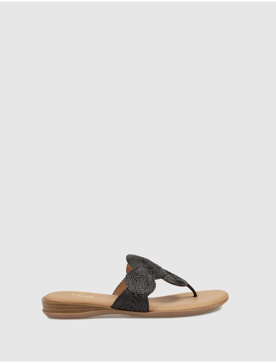 SANDALIA DE DEDO PINAZ 644 NEGRO