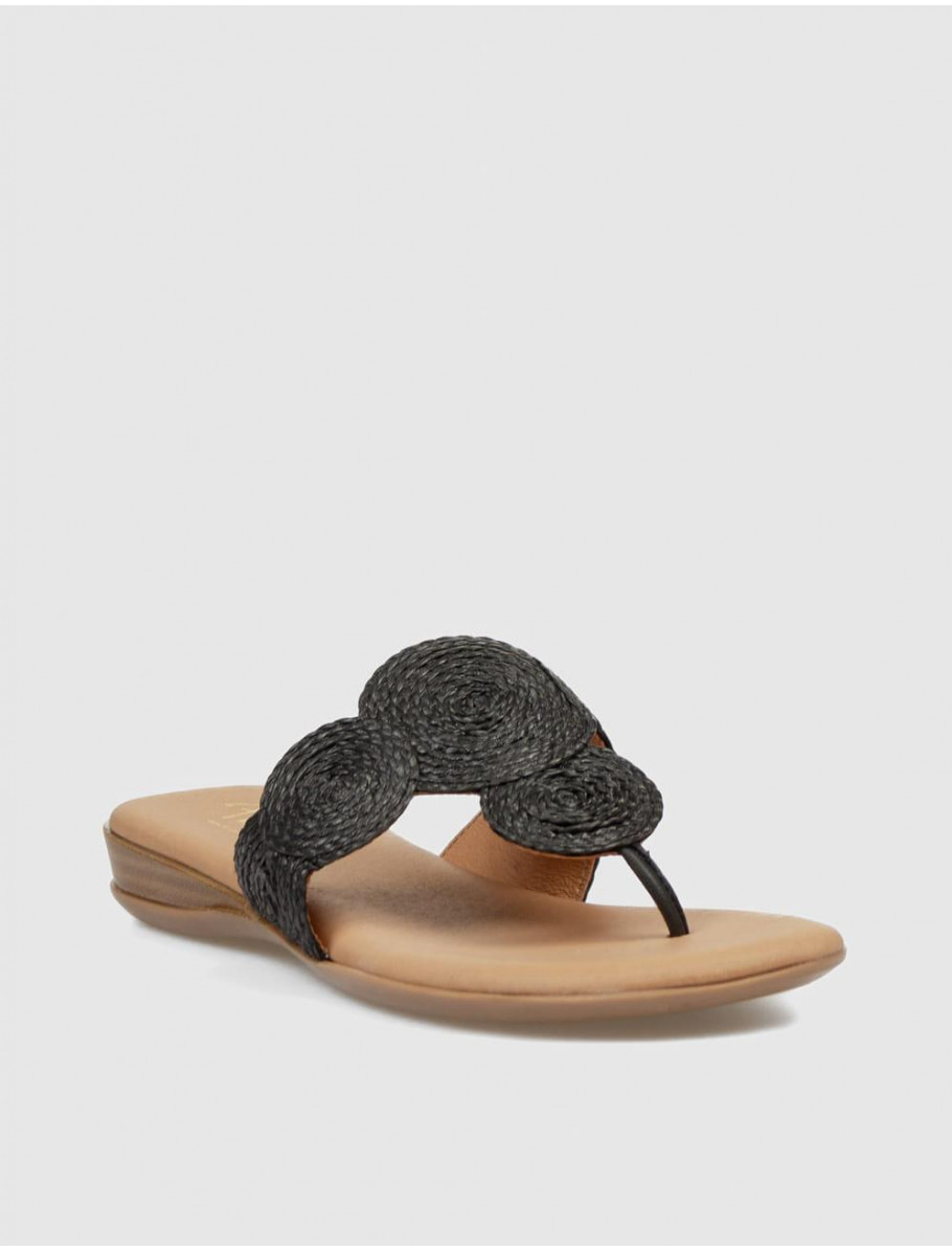 SANDALIA DE DEDO PINAZ 644 NEGRO