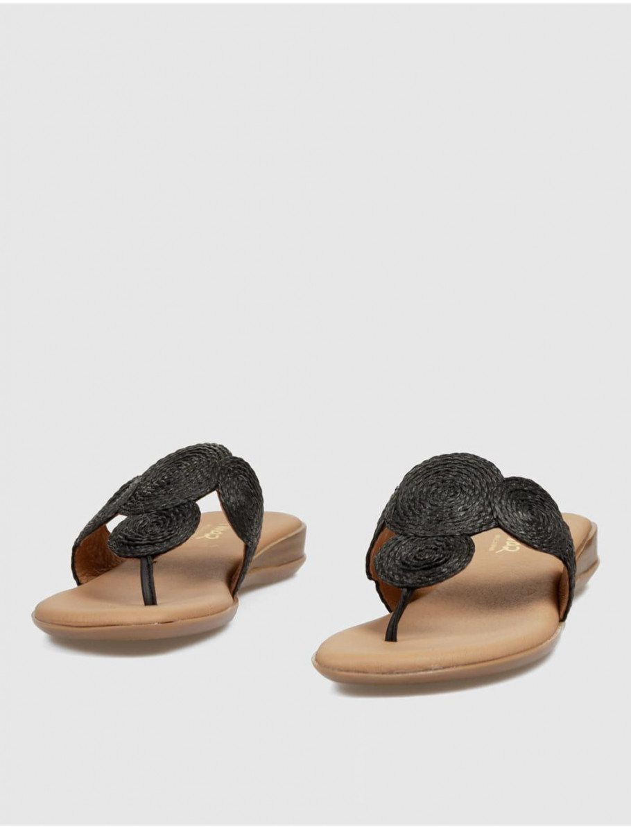 SANDALIA DE DEDO PINAZ 644 NEGRO