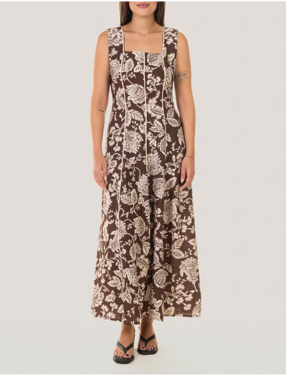 VESTIDO OBVIO MANDI MARRoN