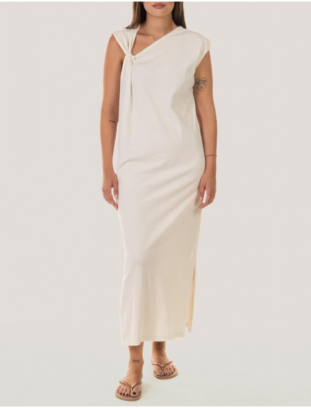 VESTIDO OBVIO BOUALI BEIG