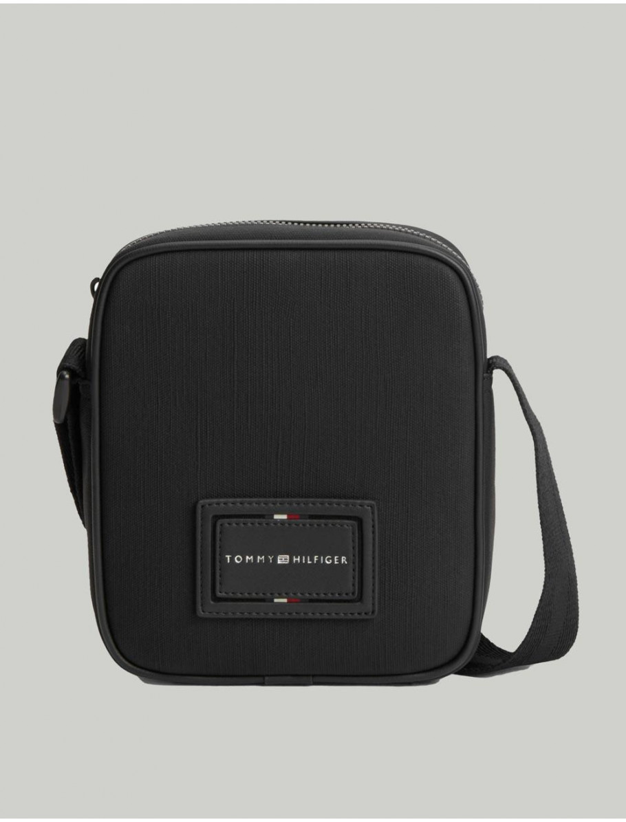 BANDOLERA TOMMY HILFIGER TH FOUNDATION MINI REPORTER NEGRO