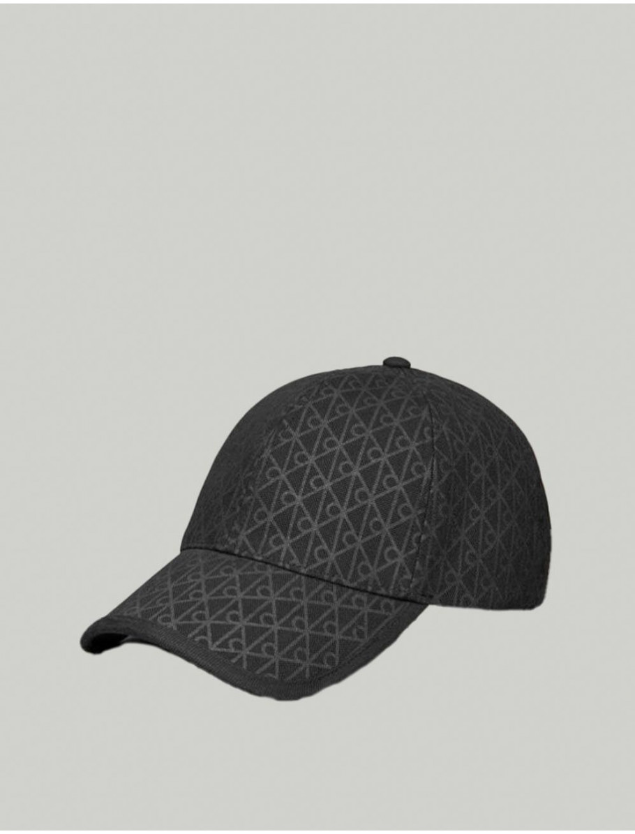 GORRA CALVIN KLEIN EMBLEM PRINT W LEATHER PATCH NEGRO