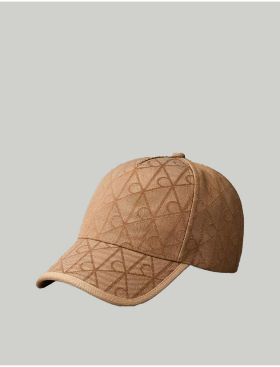 GORRA CALVIN KLEIN LOGO AOP JACQUARD MARRoN