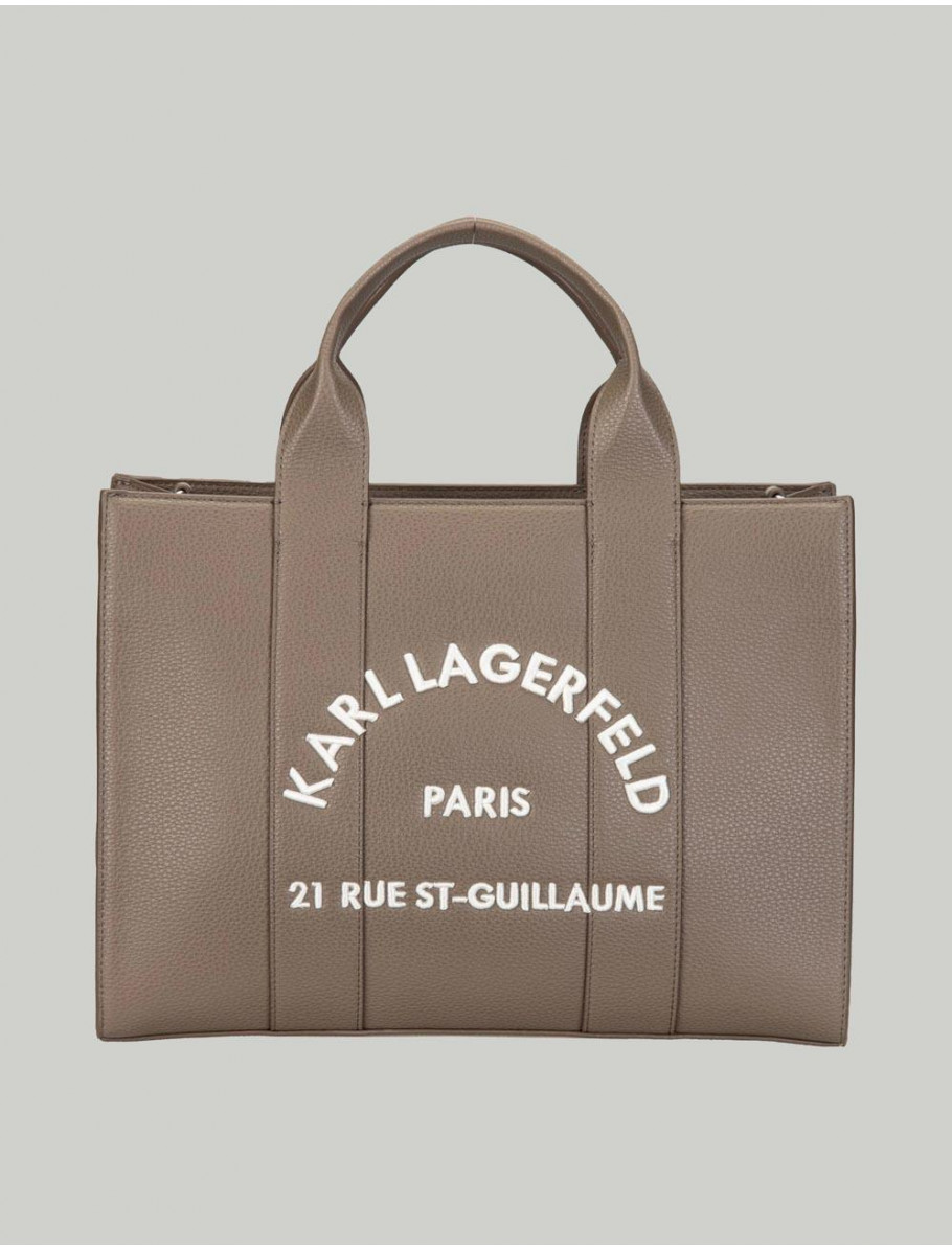BOLSO KARL LAGERFED K RSG MD SQUARE TOTE PEB EMB GRIS
