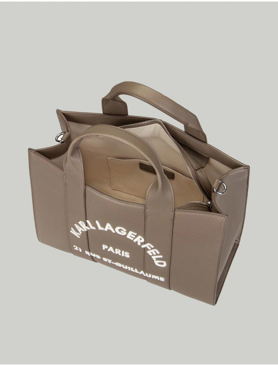 BOLSO KARL LAGERFED K RSG MD SQUARE TOTE PEB EMB GRIS