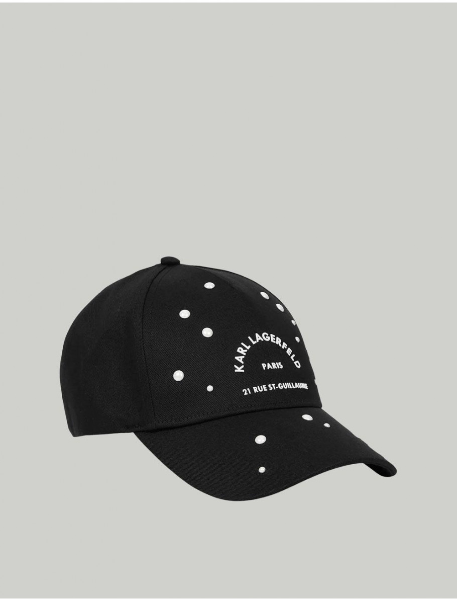GORRA KARL LAGERFED K RSG PEARLS CAP NEGRO