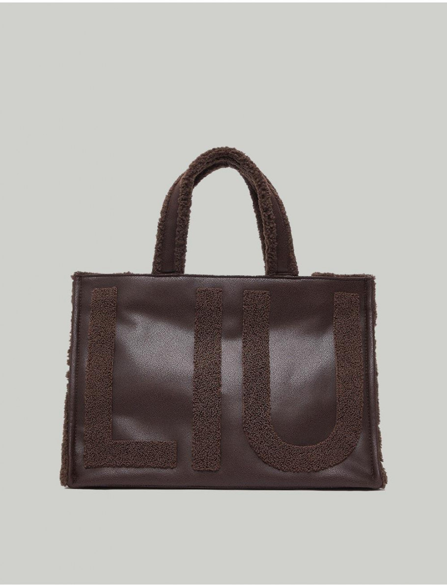 BOLSO LIUJO BOLSOS L TOTE FAKE MONTONE MARRoN